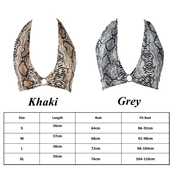 Snake Skin halter crop top - Picture 5 of 5